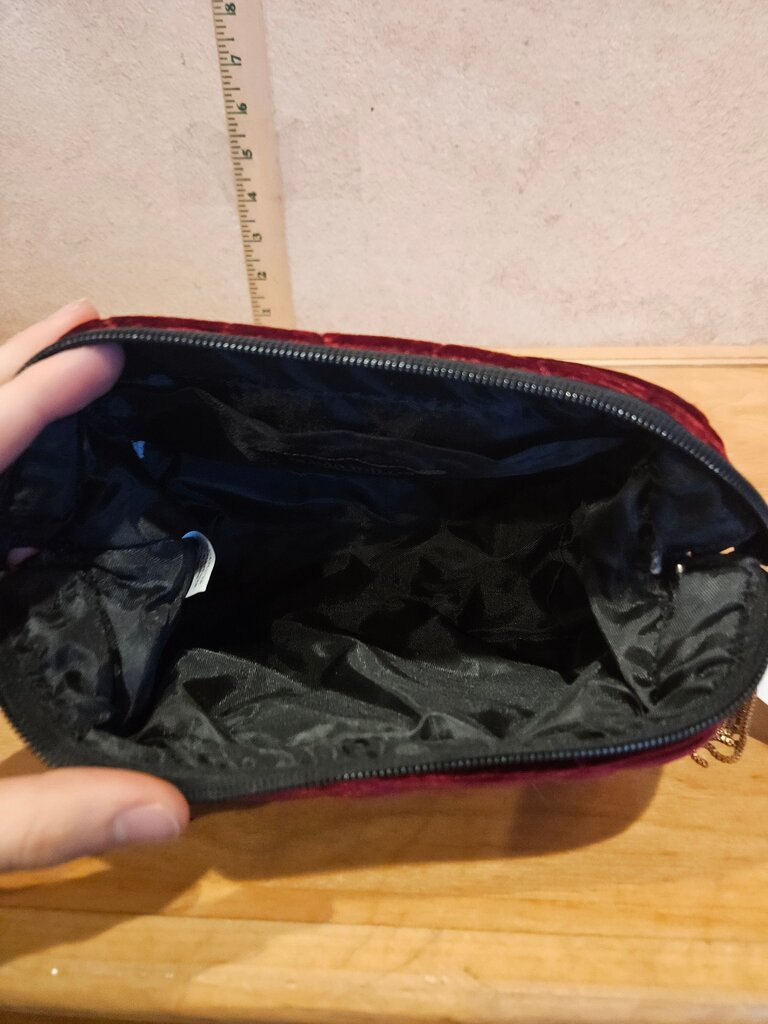 Olivia Miller Velvet Quilted Cosmetic Bag