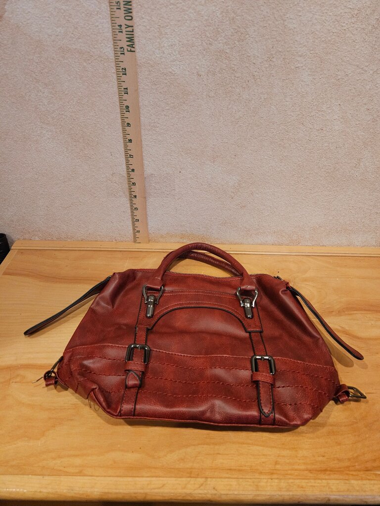 Stylish Red Handbag with Adjustable Strap