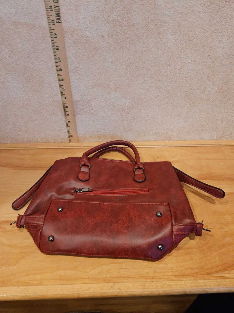 Stylish Red Handbag with Adjustable Strap