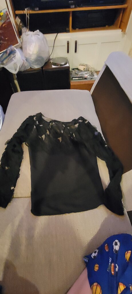 Andre Gaye Black Sheer Top