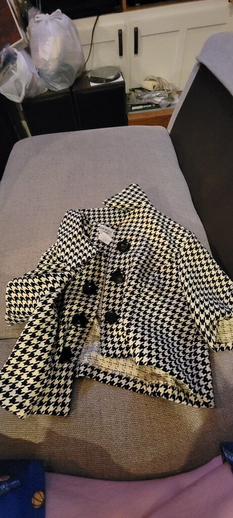 Dorby Petite Houndstooth Pattern Jacket