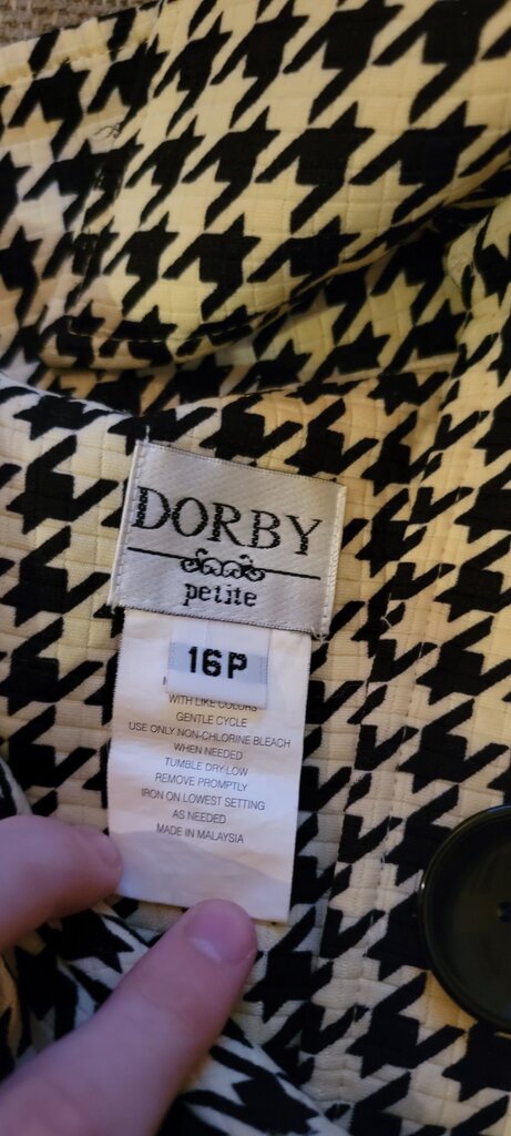 Dorby Petite Houndstooth Pattern Jacket
