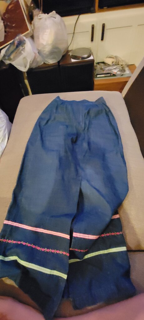 Girls Denim Pants with Colorful Stitching