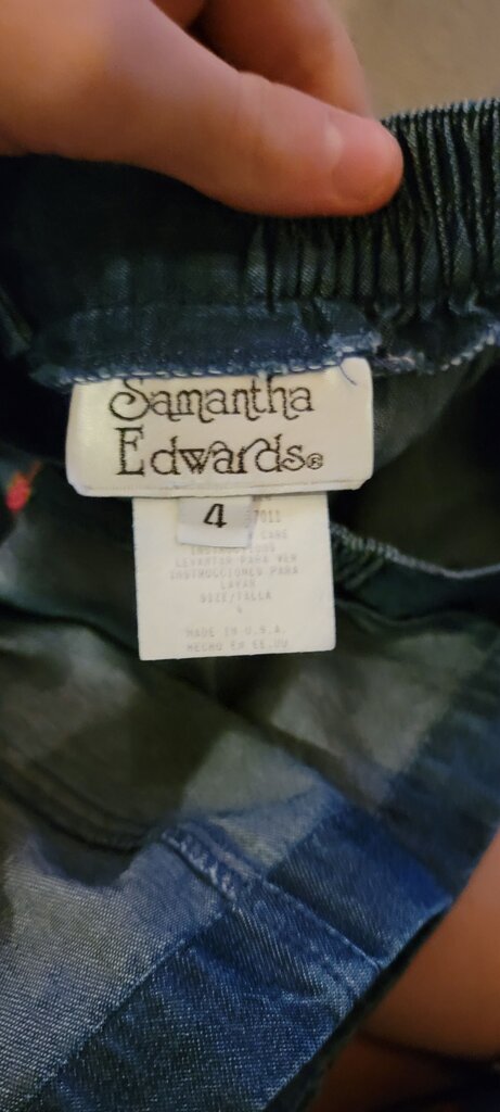 Girls Denim Pants with Colorful Stitching
