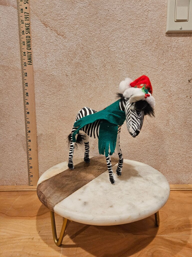 Festive Zebra Plush Toy