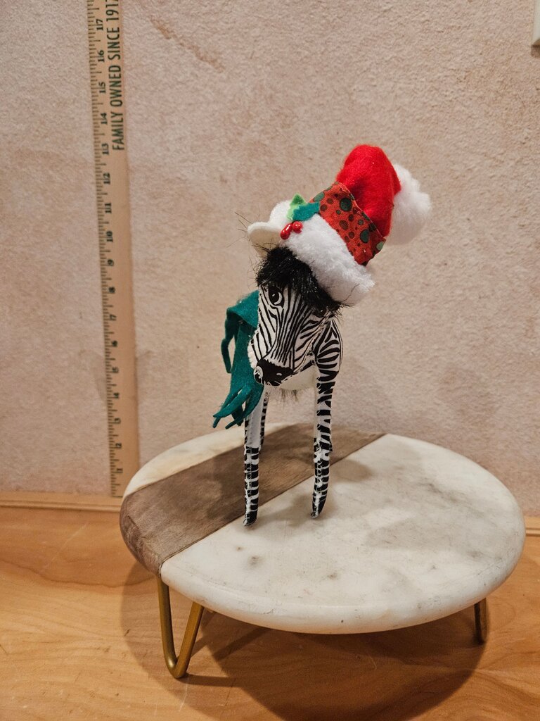 Festive Zebra Plush Toy