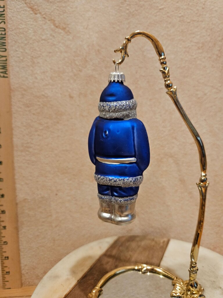 Decorative Blue Santa Ornament