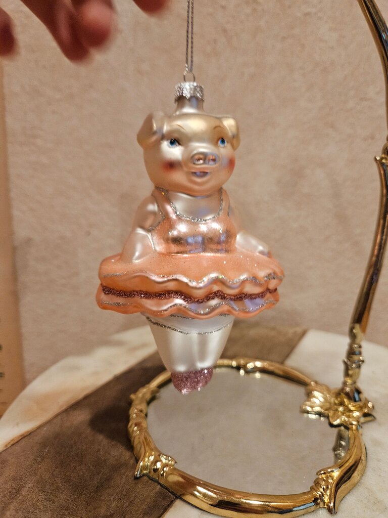 Ballet Pig Ornament