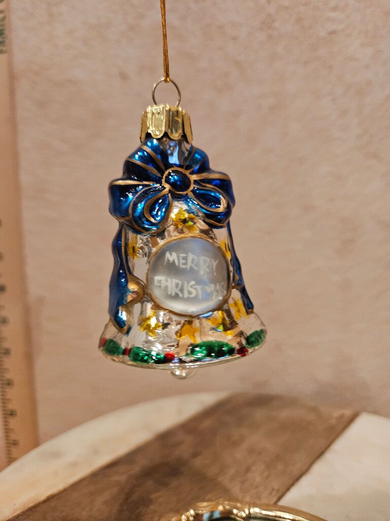 Christmas Bell Ornament with Merry Christmas Inscription