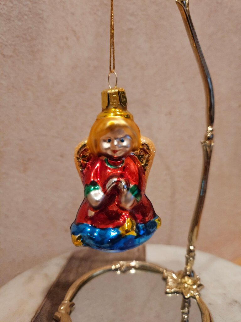 Colorful Glass Angel Ornament