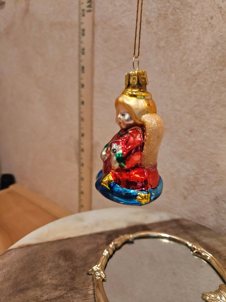 Colorful Glass Angel Ornament