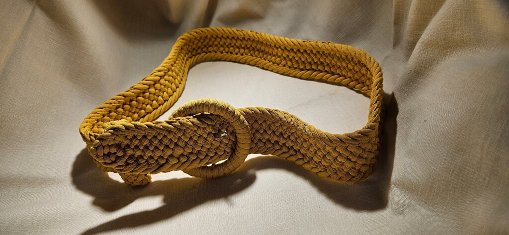 Braided Yellow Fabric Belt