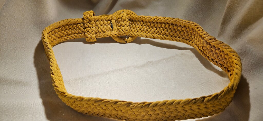 Braided Yellow Fabric Belt