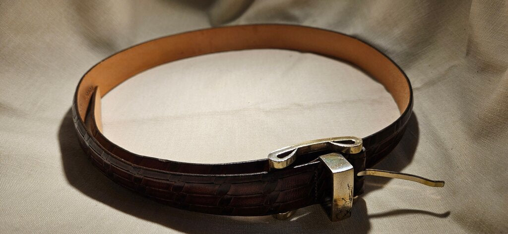 Martin Dingman Brown Calfskin Belt