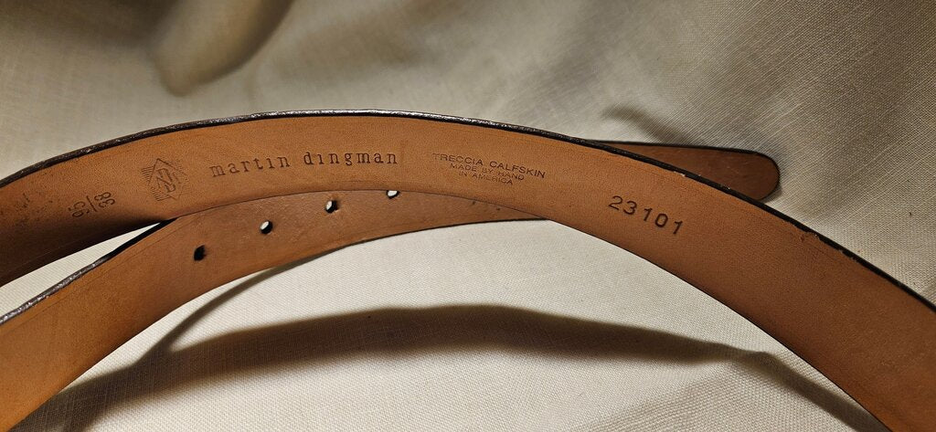 Martin Dingman Brown Calfskin Belt