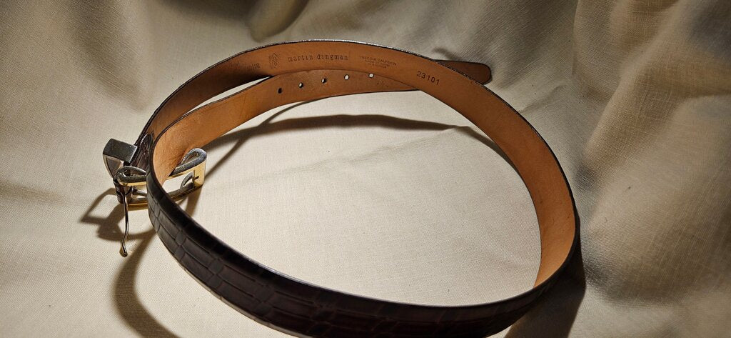 Martin Dingman Brown Calfskin Belt