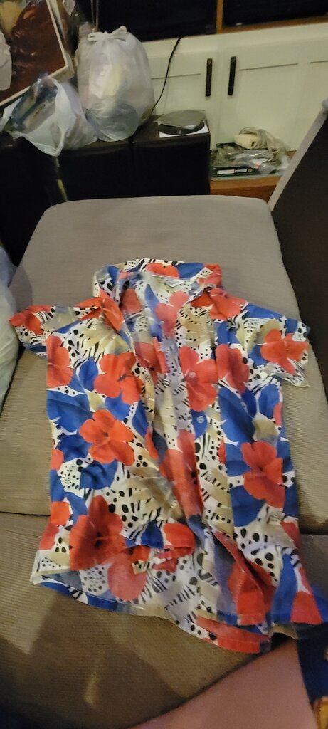 Floral Pattern Button-Up Shirt