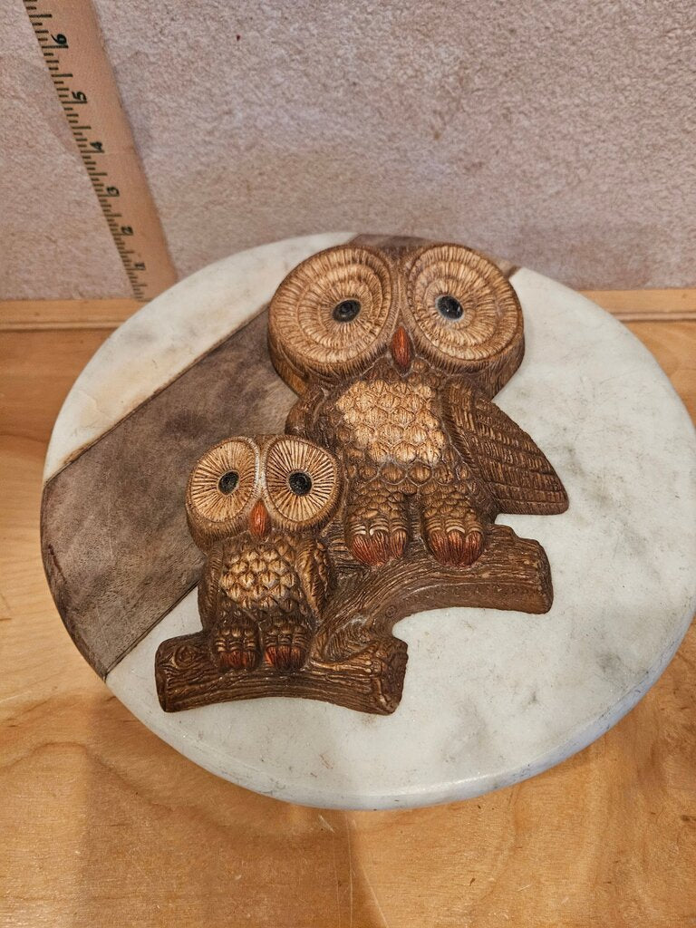 intage MCM 1970’s Owl Wall Plaque Family Set 1970s Wise Old Owls Wall Plaques Decorative Owl Figurines