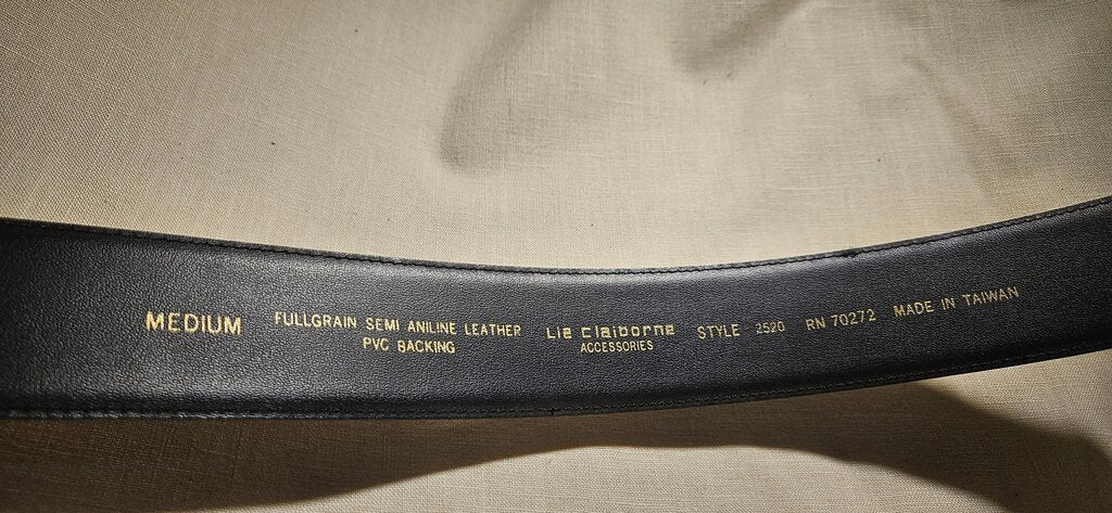 Libby Claiborne Women's Black Leather Belt
