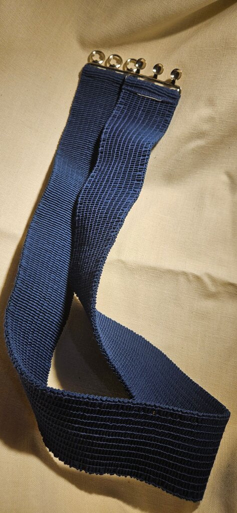 Navy Stretch Belt with Metal Clasps