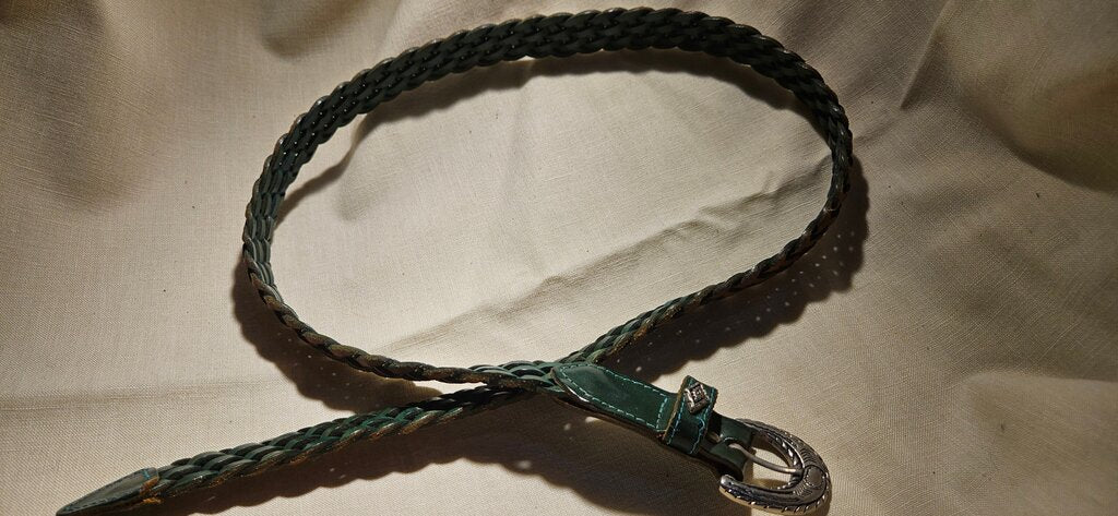 Braided Leather Western Style Belt