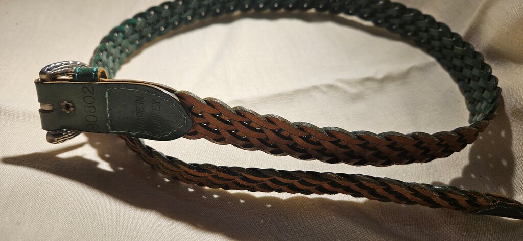 Braided Leather Western Style Belt