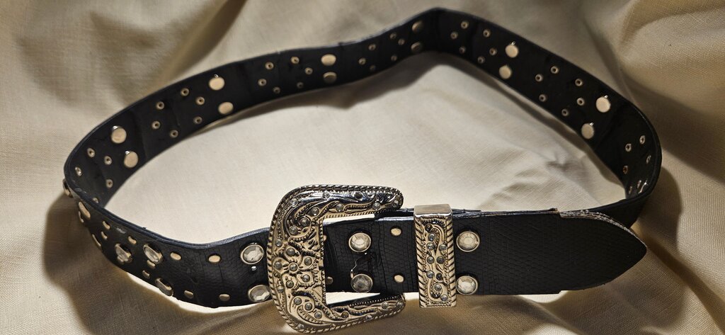 Black Studded Decorative Belt