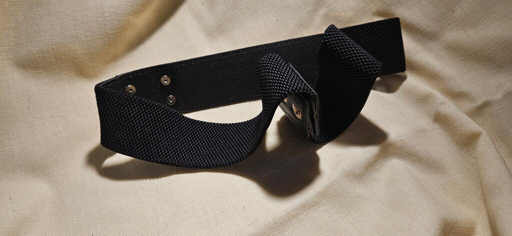 Black Fashion Belt with Gold Chains
