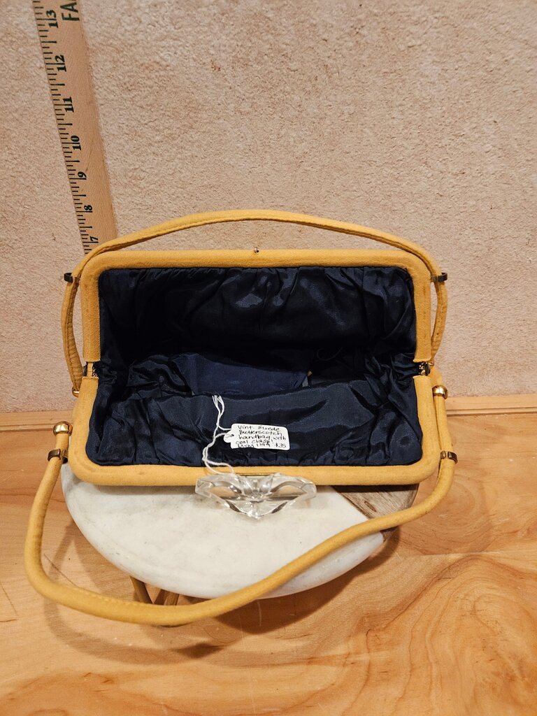Vintage Yellow Handbag with Detachable Coin Purse