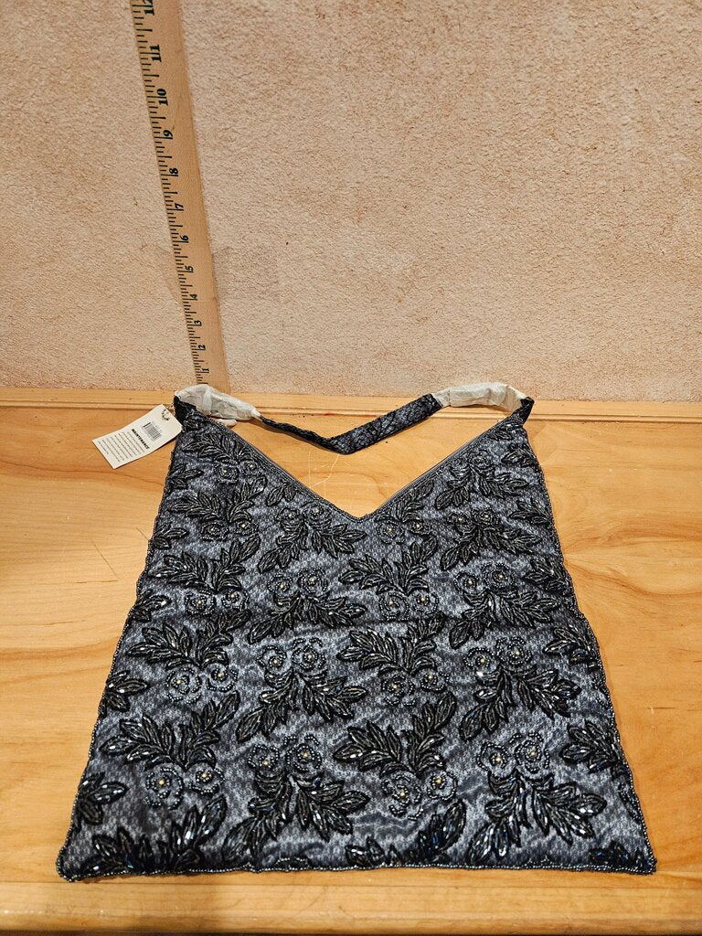 Black Embellished Evening Purse