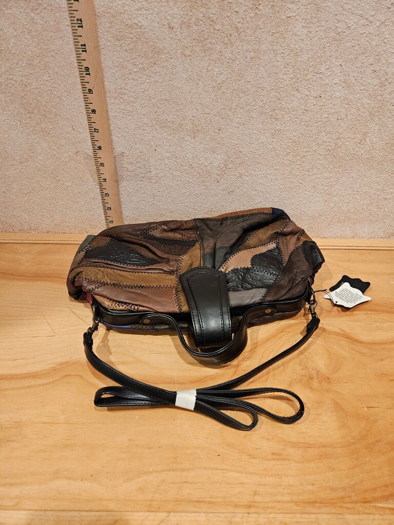 Genuine Leather Patchwork Purse