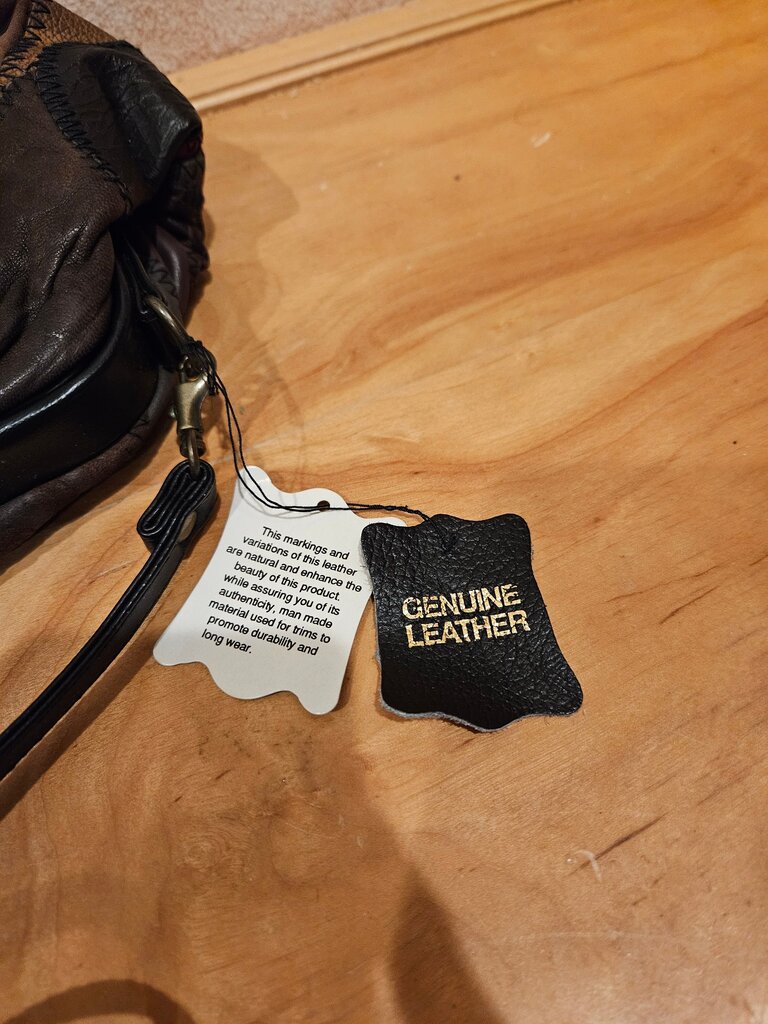 Genuine Leather Patchwork Purse