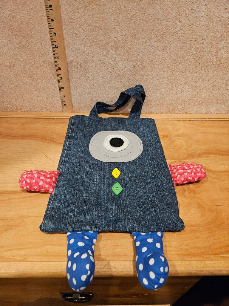 Denim Fabric Kids' Toy Bag