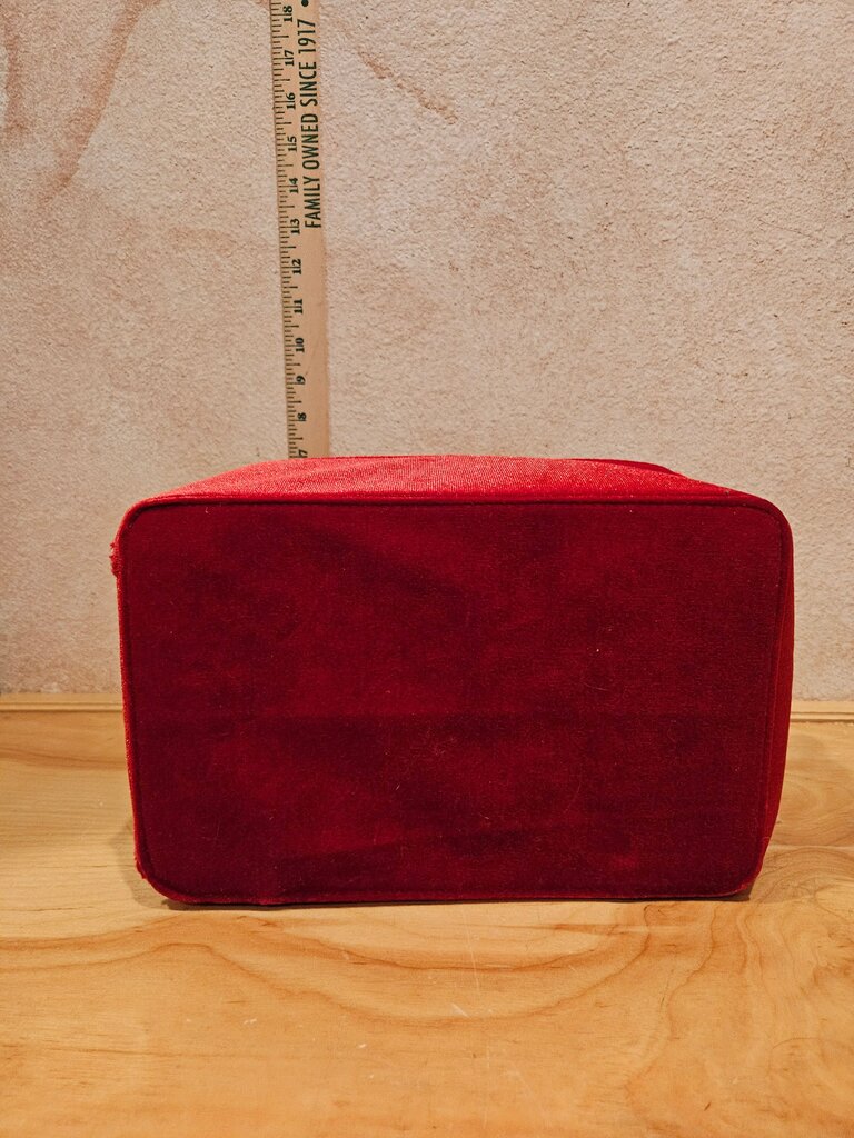 Red Velvet Cosmetic Case with Bow
