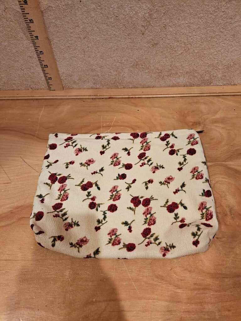 Floral Print Cosmetic Pouch