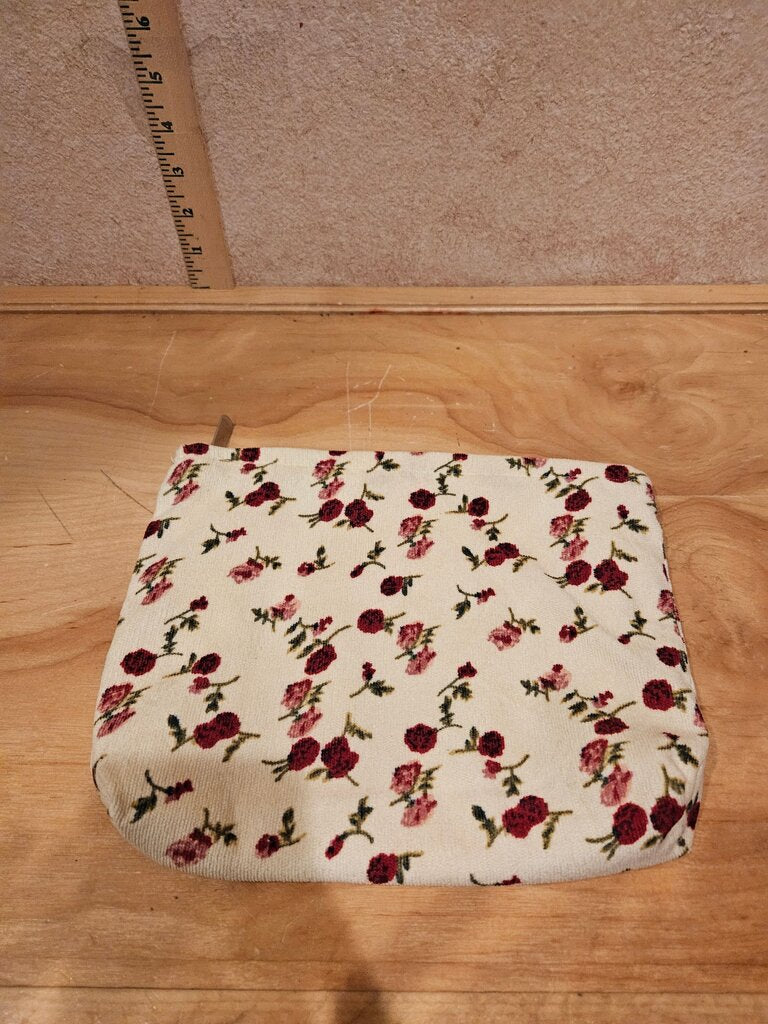 Floral Print Cosmetic Pouch