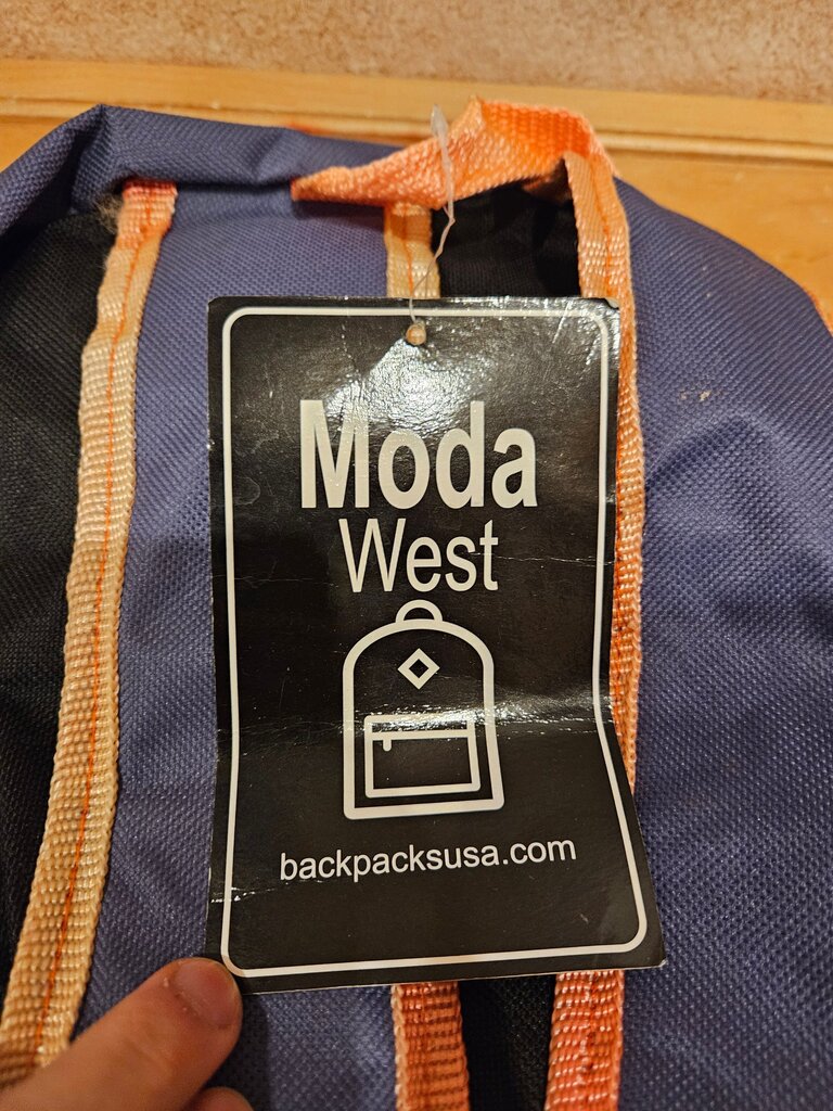 Moda West Backpack Blue and Orange