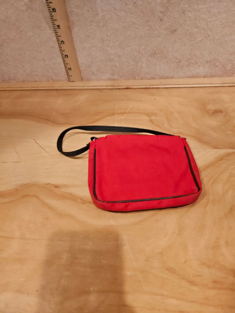 Red Messenger Bag with Front Pocket