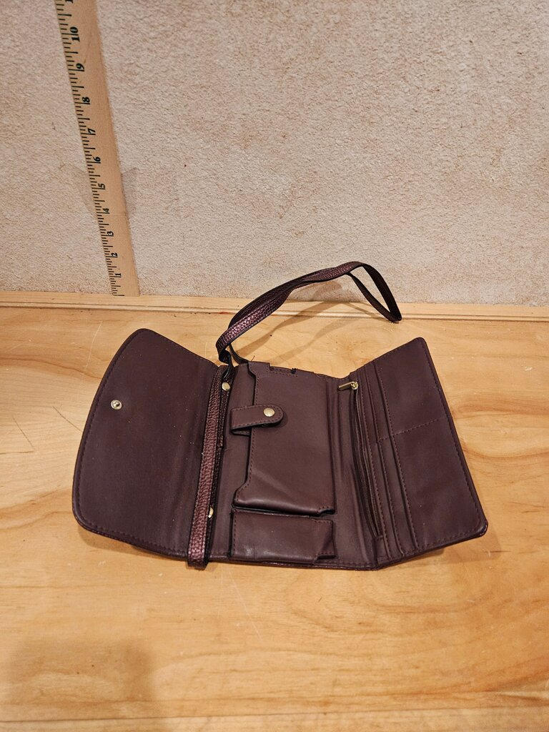 Brown Leather Clutch Wallet