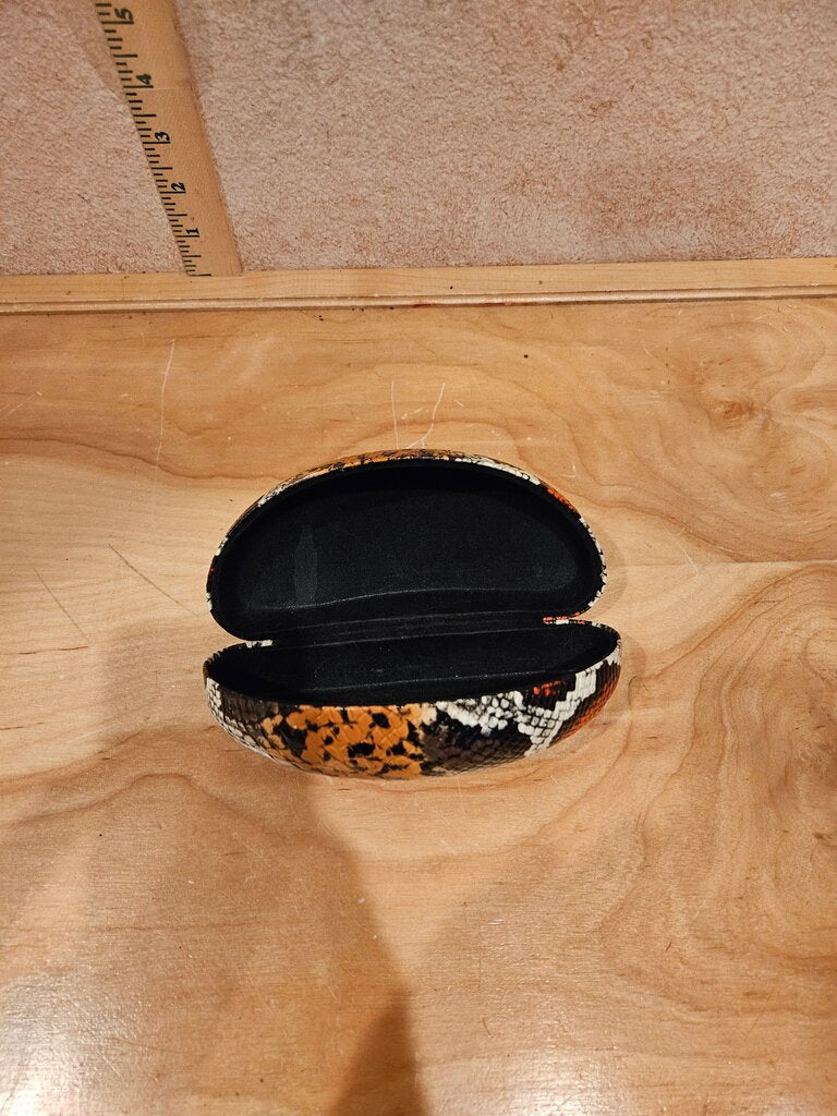 Snakeskin Print Eyeglasses Case