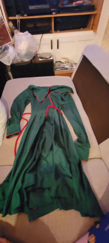 Ayres Unlimited Green Dress with Red Trim