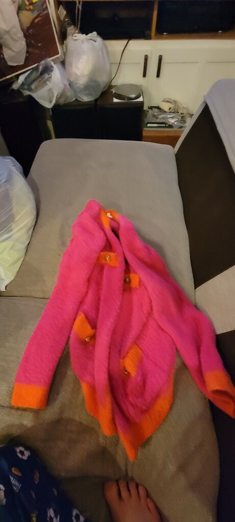 JODIFL Girls' Pink and Orange Sweater