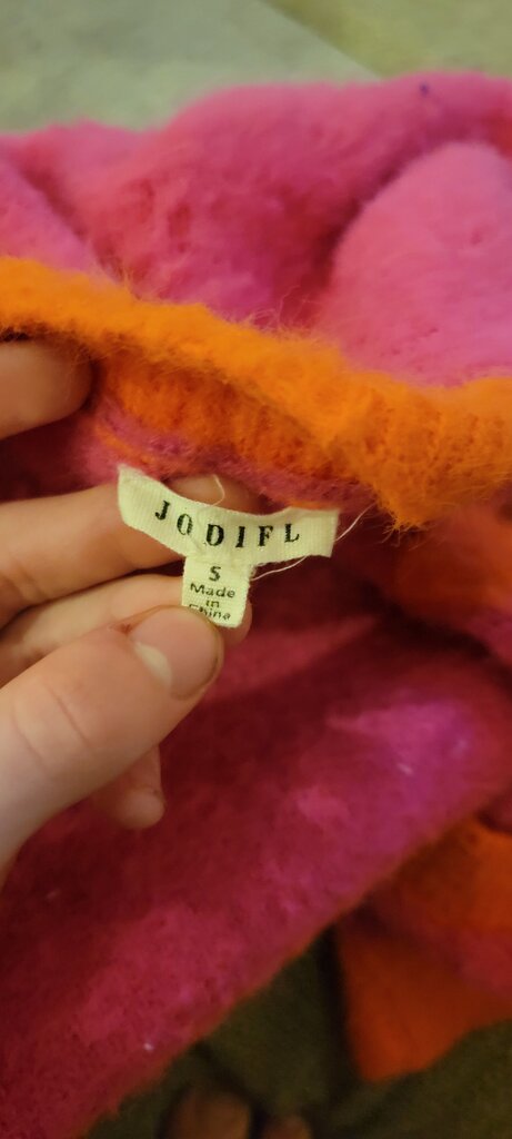 JODIFL Girls' Pink and Orange Sweater
