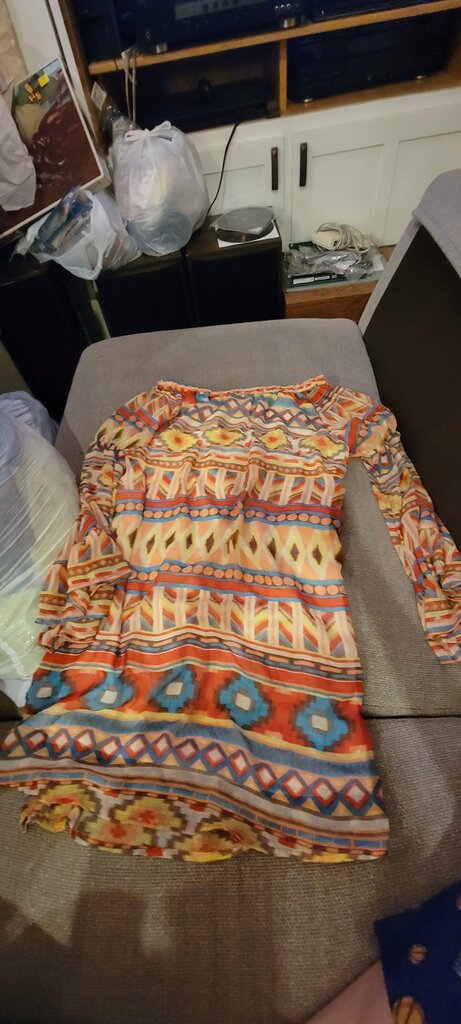 Cinco Ranch Long Sleeve Colorful Dress