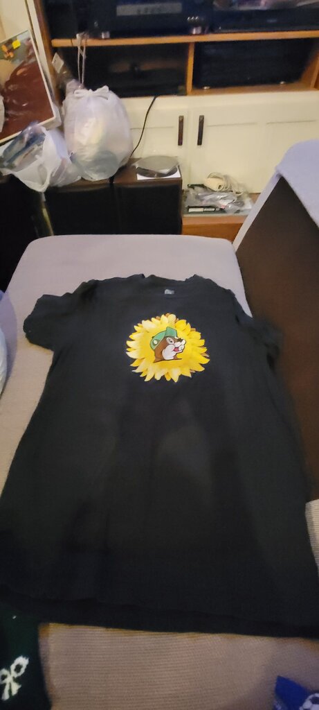Buc-ee's Black T-Shirt with Sunflower Graphic