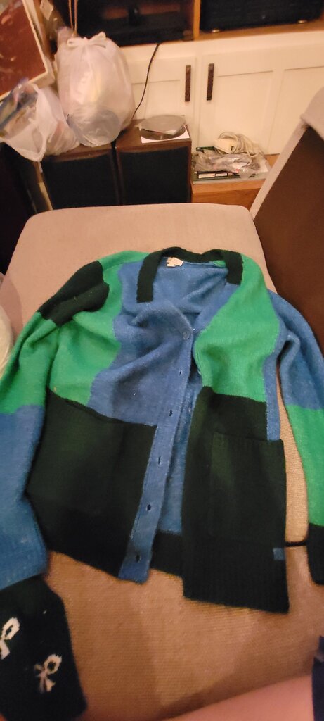 Logo Lori Goldstein Color Block Cardigan