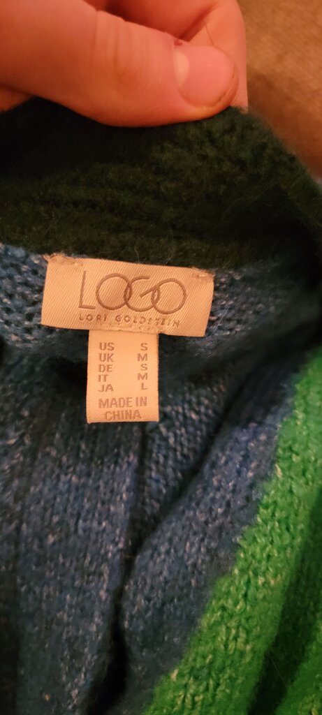 Logo Lori Goldstein Color Block Cardigan