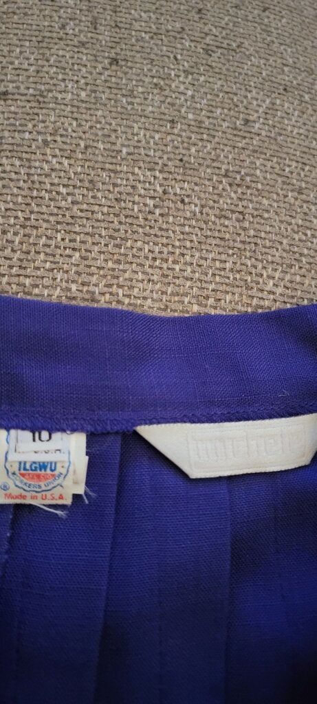 Michele Women's Purple Pleated Skirt