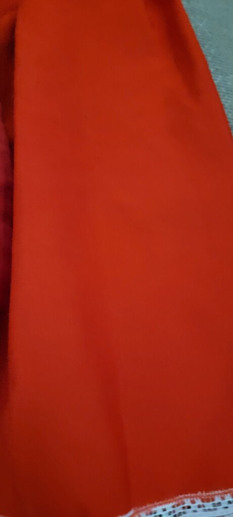Red Lace-Trimmed Pants