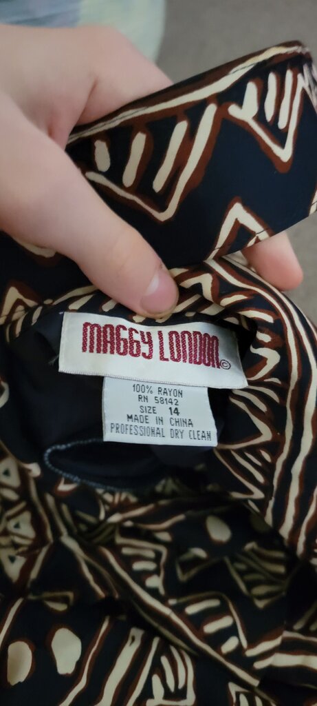 Maggy London Patterned Rayon Dress